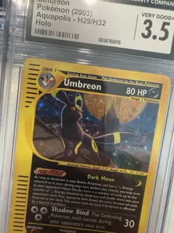 📈 POP 3 🔥 CGC 3.5 Umbreon 2003 Aquapolis H29/H32 Holo Pokemon Card Eeveelution - Image 4