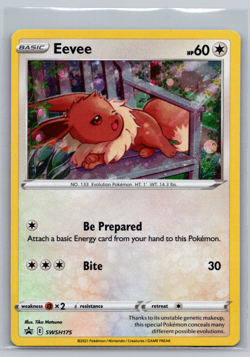 Pokemon TCG Eevee SWSH175 Cosmos Holo Black Star Promo Card LP - Image 1