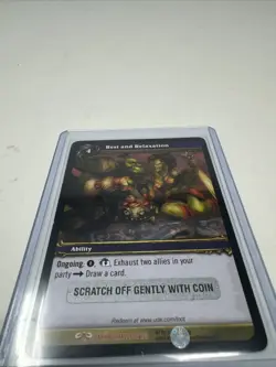 Rest and Relaxation Unscratched Loot Cards World of Warcraft TCG UNUSED WOW - Image 1