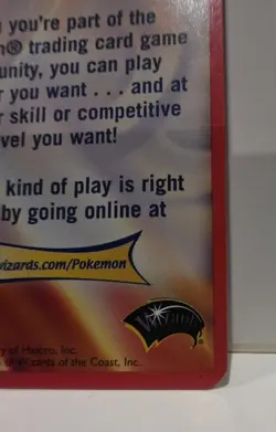 G2U 2001 "Wanna PlayU" INSERT CARD Pokemon Lucky Stadium Black Star Promo - Image 3