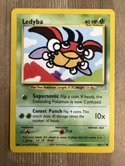 Ledyba 63/111 Common Neo Genesis Unlimited Pokemon TCG Card WOTC LP 2000 - Image 1