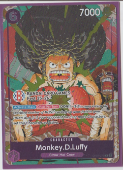 One Piece Card Game - Monkey D Luffy - Bandai Card Fest Promo - OP07-073 - NM - Image 1