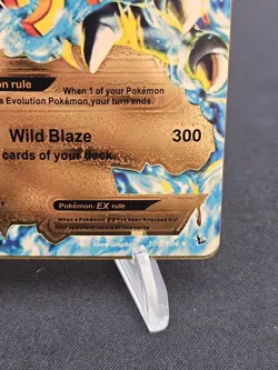 Mcharizard EX Mega M Charizard Gold Foil Fan Art Pokemon Card 108/106 230HP - Image 4