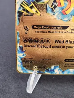 Mcharizard EX Mega M Charizard Gold Foil Fan Art Pokemon Card 108/106 230HP - Image 5