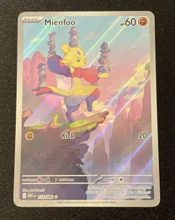 Pokemon TCG Card Mienfoo IR Scarlet & Violet White Flare 133/086 NM Near Mint - Image 1