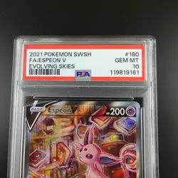 PSA 10 Espeon V 180/203 Pokemon Evolving Skies Graded Card - Image 2