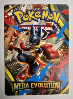 Lucario PreRelease Trainer Tips Mega Evolution Art Card - Image 1