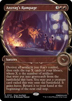 Anzrag's Rampage (Showcase) FOIL NM #303 Murders at Karlov Manor MTG - Image 1
