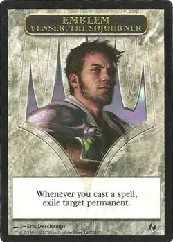 MTG Emblem - Venser, the Sojourner, Moderate Play, English Duel Decks: Venser vs - Image 1