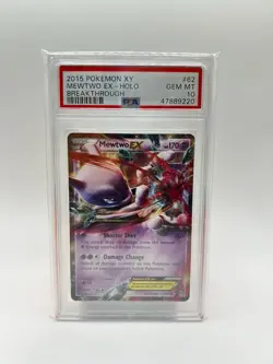 Pokemon XY Mewtwo EX Holo #62 Breakthrough PSA 10 GEM MINT *POP 153* - Image 1