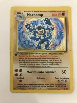Pokemon TCG Machamp 8/102 1st Edition Base Set Spanish Holo MP - TCCCX - Image 1