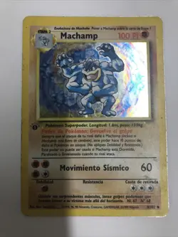 Pokemon TCG Machamp 8/102 1st Edition Base Set Spanish Holo MP - TCCCX - Image 2