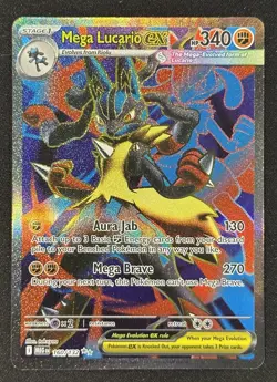 Mega Lucario EX 160/132 Ultra Rare Holo NM Mega Evolutions Full Art Pokemon TCG - Image 1
