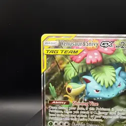 2019 Pokemon Venusaur & Snivy GX Tag Team Sun & Moon Promo SM229 - RAW - Image 2