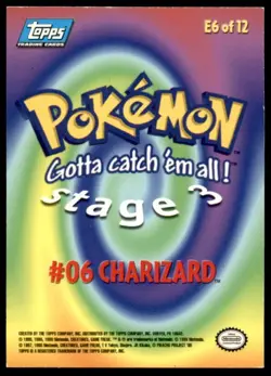 1999 Topps Pokemon the First Movie #E6 Charizard Stage 3 Evolution (Lightly Play - Image 2