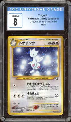 2000 Gold Silver to a New World Togetic SWIRL #176 CGC 8 Pokemon SCRATCHED SLAB - Image 1