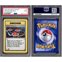 Pokemon Center (Centre Pokemon) Base Set 1st Edition French #85 PSA 9 - Image 1