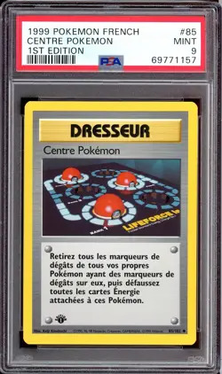 Pokemon Center (Centre Pokemon) Base Set 1st Edition French #85 PSA 9 - Image 2