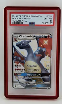 Pokemon Charizard GX Hidden Fates Full Art #SV49 PSA 10 Gem Mint - Image 1