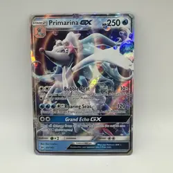 Pokemon TCG Primarina GX Sun & Moon Base Set 42/149 Holo Ultra Rare LP - Image 2