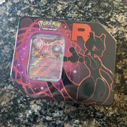 Pokemon TCG Team Rocket (Destined Rivals) Tin New & Factory SEALED Mewtwo - Image 2