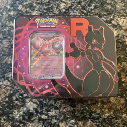 Pokemon TCG Team Rocket (Destined Rivals) Tin New & Factory SEALED Mewtwo - Image 3