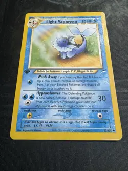 💦1ST EDITION LIGHT VAPOREON💦 | First Vintage Pokemon | Neo Destiny 52/105 | 📈 - Image 2