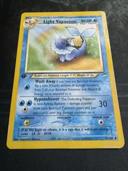 💦1ST EDITION LIGHT VAPOREON💦 | First Vintage Pokemon | Neo Destiny 52/105 | 📈 - Image 5