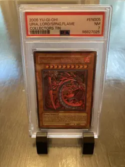 2006 YU-GI-OH! COLLECTORS TIN #EN005 URIA, LORD OF SEARING FLAMES PSA 7 - Image 1