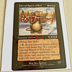 MTG Magic The Gathering - Infernal Spawn of Evil - Oversized 6x9 Arena Card - Image 1