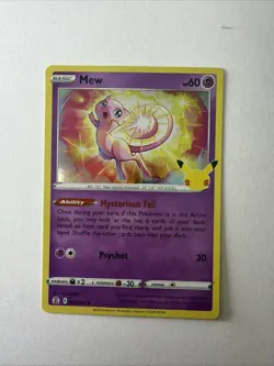 Pokemon Card Celebrations Set Mew 011/025 Holo Rare 25th Anniversary - Image 1