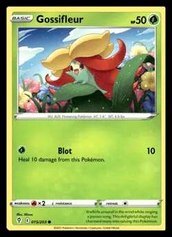 Gossifleur Common 015/203 SWSH07: Evolving Skies Pokemon Card - Image 1