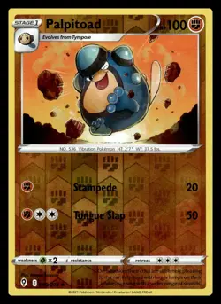 Palpitoad Reverse Holo Uncommon 089/203 SWSH07: Evolving Skies Pokemon Card - Image 1