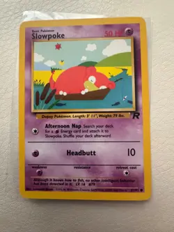 2000 Pokemon Vintage Card - Team Rocket First Edition 67/82 Slowpoke NM - Image 1
