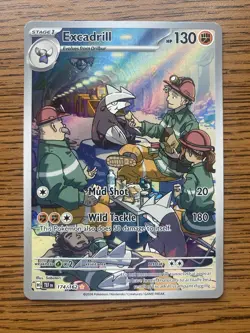 Excadrill 174/162 Illustration Rare Temporal Forces Pokemon Card NM Condition - Image 1