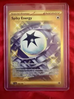 Pokemon TCG Spike Energy 190/159 gold full art card from Journey Together - Image 1