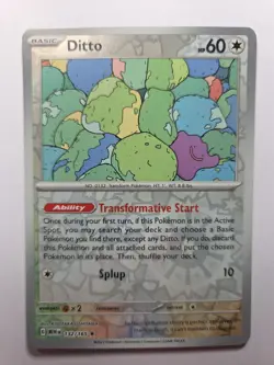 Ditto 132/165 Reverse Holo Scarlet & Violet 151 Pokemon Card Near Mint Nm - Image 1