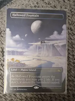 Hallowed Fountain Unfinity Regular Card Borderless, Near Mint Condition - Image 2