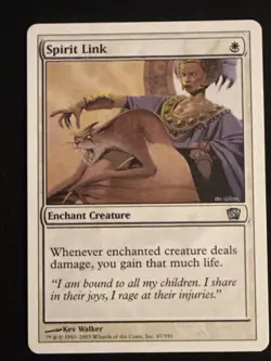 1x Spirit Link Core Set 8th Edition MP MTG Magic the Gathering x1 MKE - Image 1