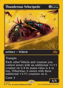 Thunderous Velocipede - First-Place Foil DFT NM MTG - Image 1