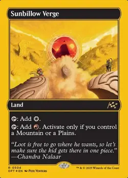 Sunbillow Verge - First-Place Foil DFT NM MTG - Image 1