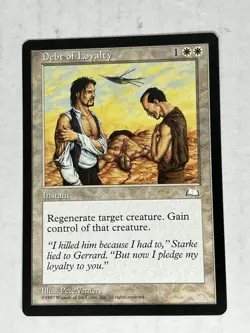 MTG Magic the Gathering Debt of Loyalty Weatherlight Reserved Rare Vintage NM - Image 1