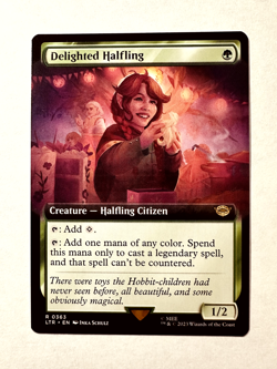 Delighted Halfling (Extended Art) MTG LOTR NON-Foil 363 NM - Image 1