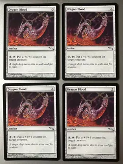 4x Dragon Blood (NM) Mirrodin Uncommon MRD Magic MTG Playset - Image 1