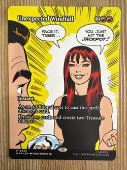 Unexpected Windfall - Borderless Marvel's Spider-Man, 0029, MTG NON FOIL - Image 1