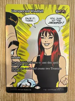 Unexpected Windfall - Borderless Marvel's Spider-Man, 0029, MTG FOIL - Image 1
