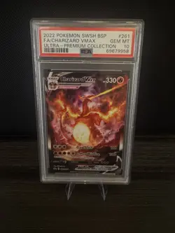 2022 POKEMON SWSH ULTRA-PREMIUM COLLECTION FULL ART/CHARIZARD VMAX PSA 10 - Image 1