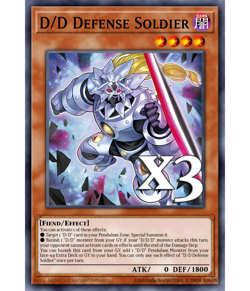 3X D/D Defense Soldier DOOD-EN002 C Doom of Dimensions NM 1st Ed Yugioh - Image 1