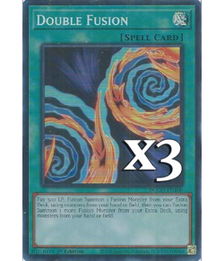3X Double Fusion DOOD-EN100 C Doom of Dimensions NM 1st Ed Yugioh - Image 1