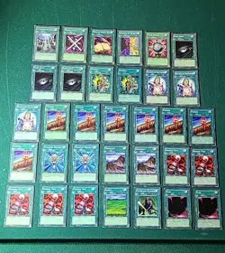 Yugioh Lot of 33 MAGIC Cards. Many Repeats. All Vintage Cards. Read - Image 1